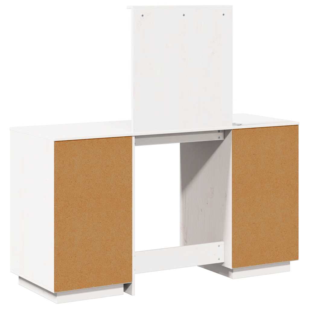 Dressing Table Set With Led Solid Wood Pine